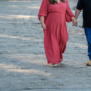 Eloquii maxi dress with criss cross back